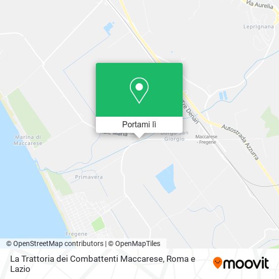 Mappa La Trattoria dei Combattenti Maccarese