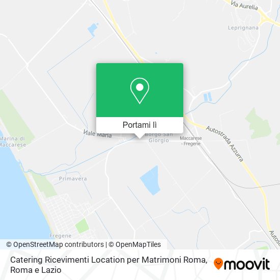 Mappa Catering Ricevimenti Location per Matrimoni Roma