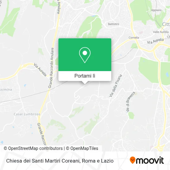 Mappa Chiesa dei Santi Martiri Coreani