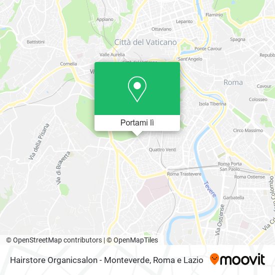 Mappa Hairstore Organicsalon - Monteverde