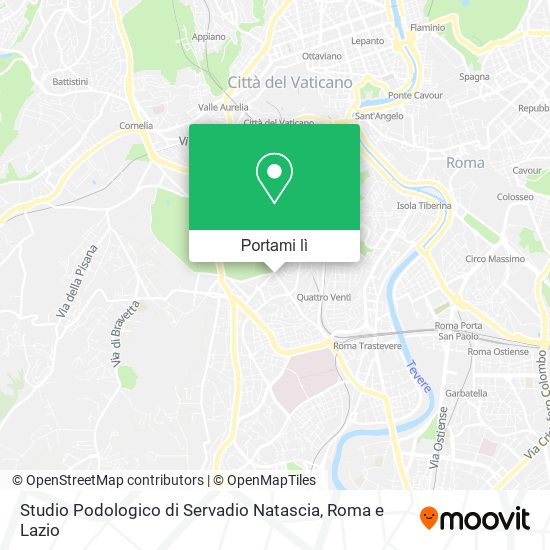 Mappa Studio Podologico di Servadio Natascia