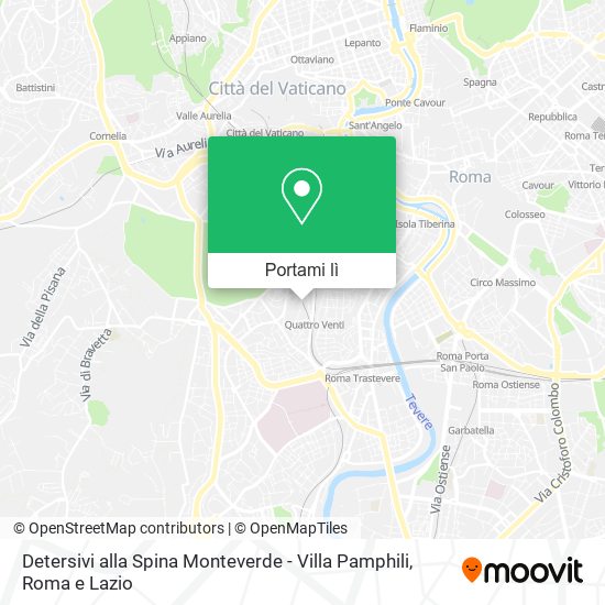 Mappa Detersivi alla Spina Monteverde - Villa Pamphili