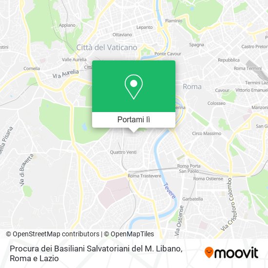 Mappa Procura dei Basiliani Salvatoriani del M. Libano