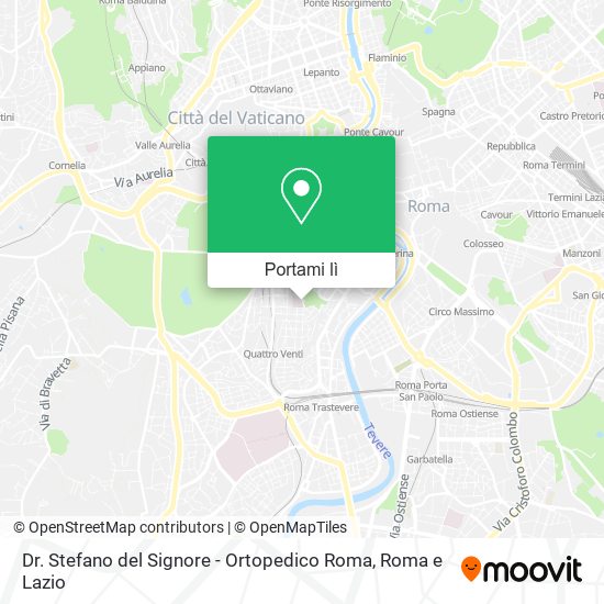 Mappa Dr. Stefano del Signore - Ortopedico Roma