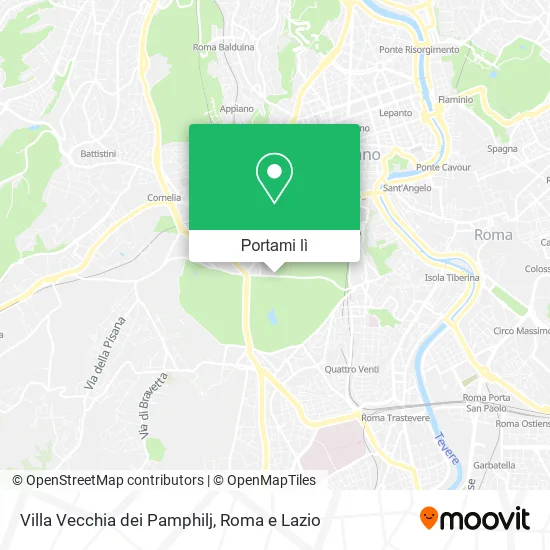 Mappa Villa Vecchia dei Pamphilj