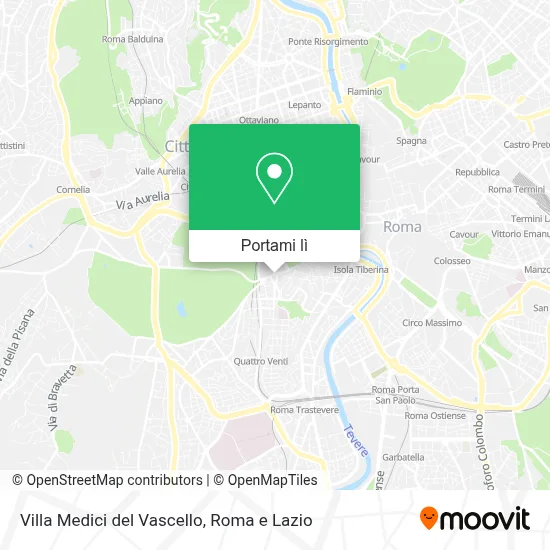 Mappa Villa Medici del Vascello