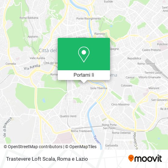 Mappa Trastevere Loft Scala