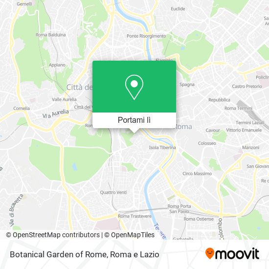 Mappa Botanical Garden of Rome