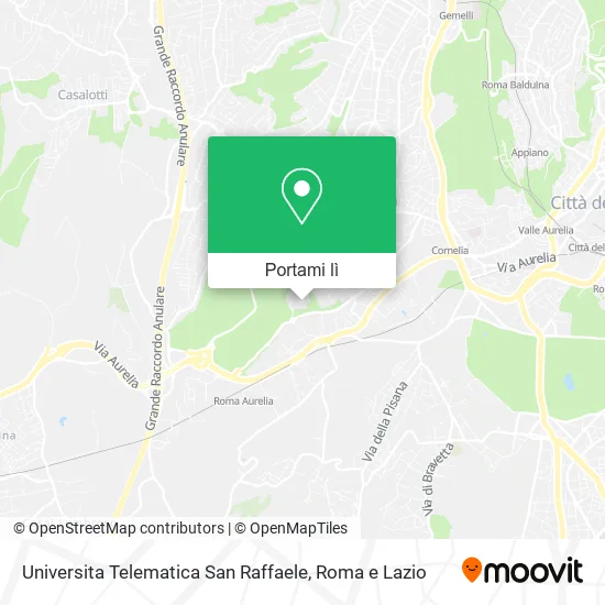Mappa Universita Telematica San Raffaele