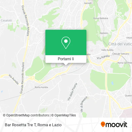 Mappa Bar Rosetta Tre T