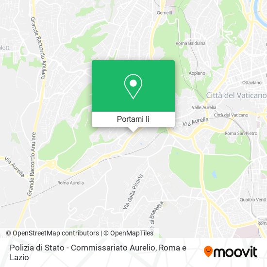 Mappa Polizia di Stato - Commissariato Aurelio