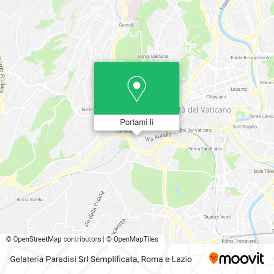Mappa Gelateria Paradisi Srl Semplificata