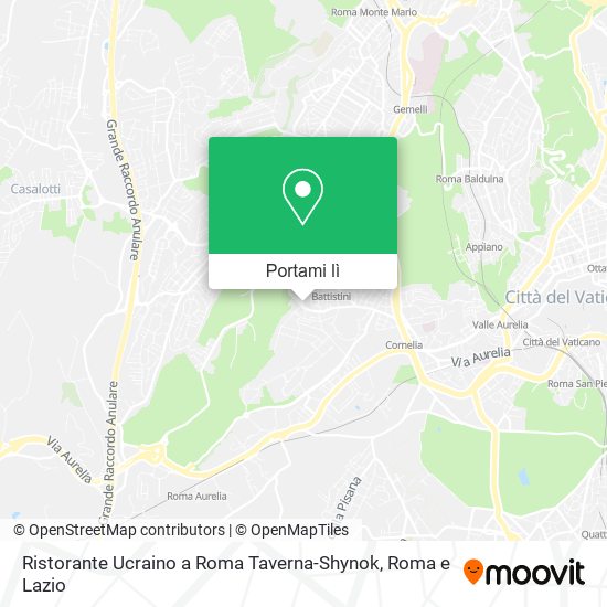 Mappa Ristorante Ucraino a Roma Taverna-Shynok