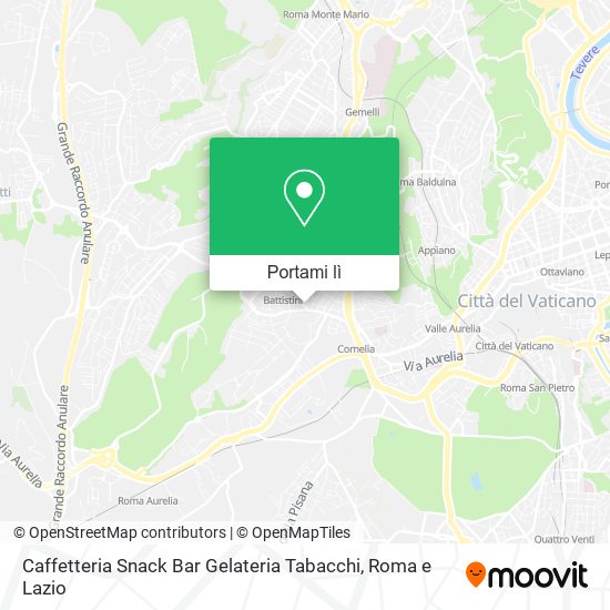 Mappa Caffetteria Snack Bar Gelateria Tabacchi