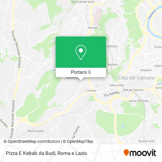 Mappa Pizza E Kebab da Budi