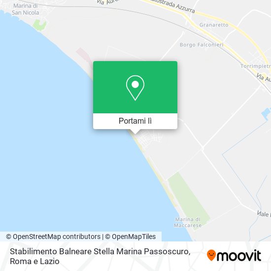 Mappa Stabilimento Balneare Stella Marina Passoscuro