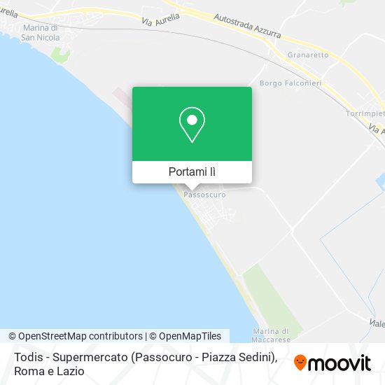 Mappa Todis - Supermercato (Passocuro - Piazza Sedini)