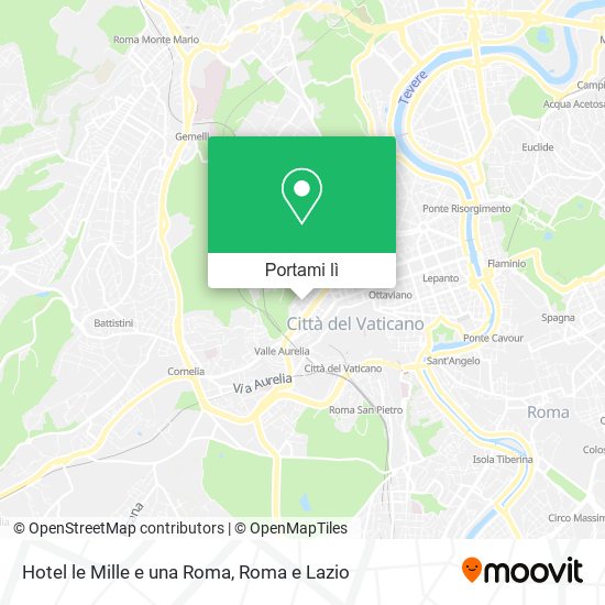 Mappa Hotel le Mille e una Roma