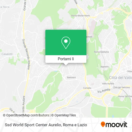 Mappa Ssd World Sport Center Aurelio