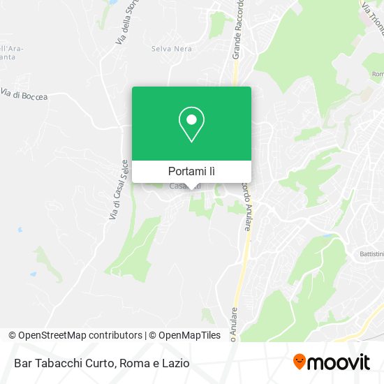 Mappa Bar Tabacchi Curto
