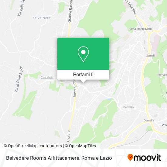 Mappa Belvedere Rooms Affittacamere