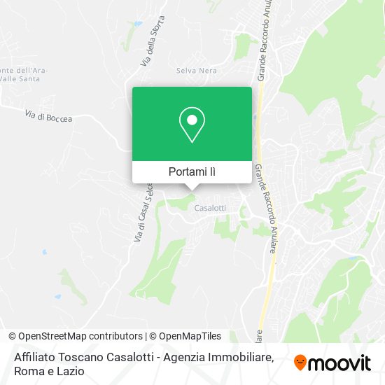 Mappa Affiliato Toscano Casalotti - Agenzia Immobiliare