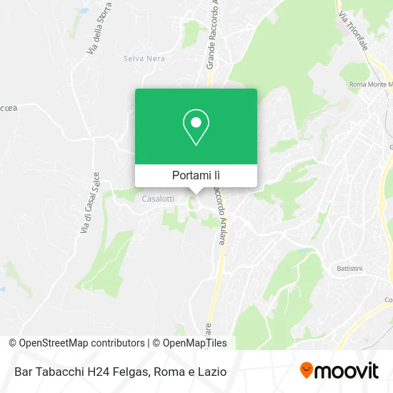 Mappa Bar Tabacchi H24 Felgas