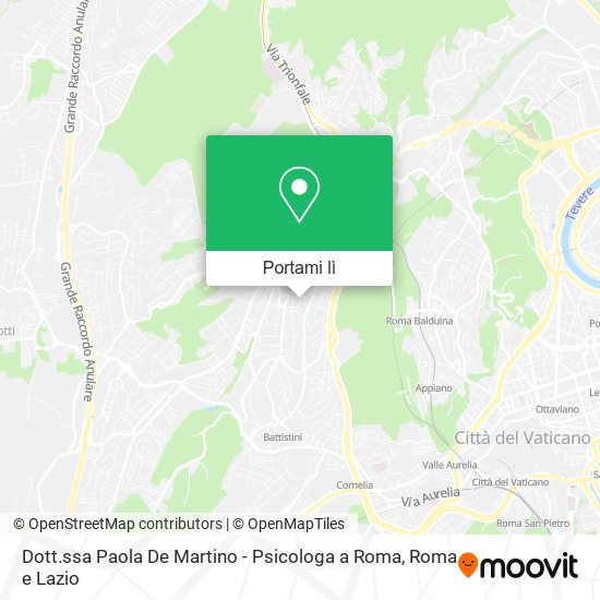 Mappa Dott.ssa Paola De Martino - Psicologa a Roma