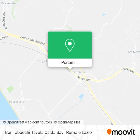 Mappa Bar Tabacchi Tavola Calda Savi