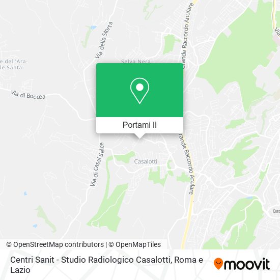 Mappa Centri Sanit - Studio Radiologico Casalotti