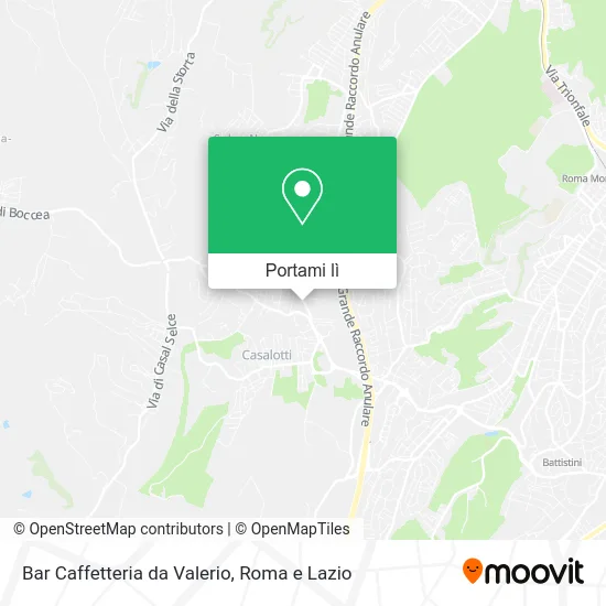 Mappa Bar Caffetteria da Valerio