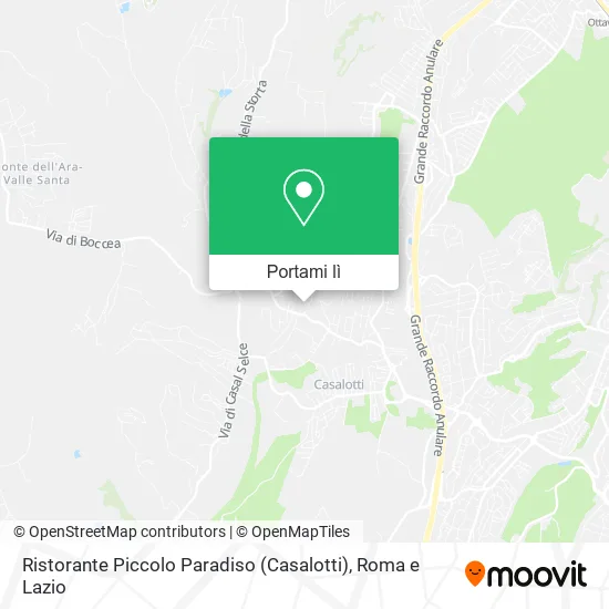Mappa Ristorante Piccolo Paradiso (Casalotti)