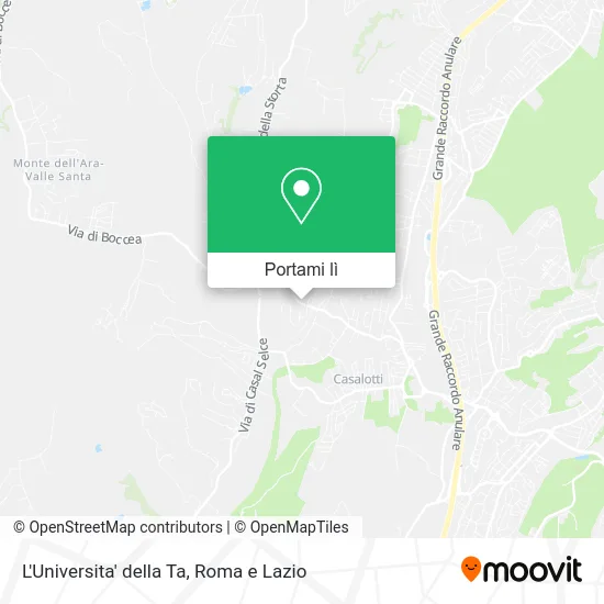 Mappa L'Universita' della Ta