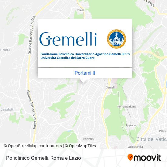 Mappa Policlinico Gemelli