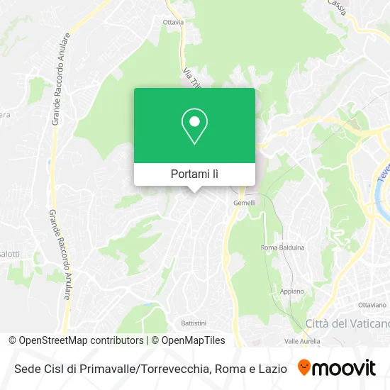 Mappa Sede Cisl di Primavalle / Torrevecchia