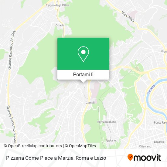 Mappa Pizzeria Come Piace a Marzia