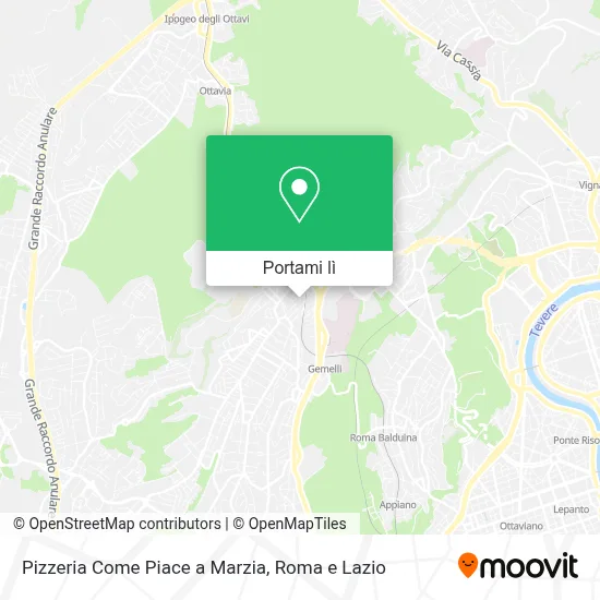 Mappa Pizzeria Come Piace a Marzia