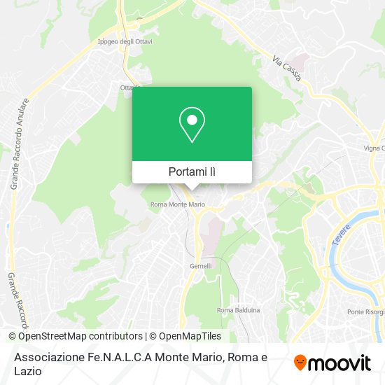 Mappa Associazione Fe.N.A.L.C.A Monte Mario