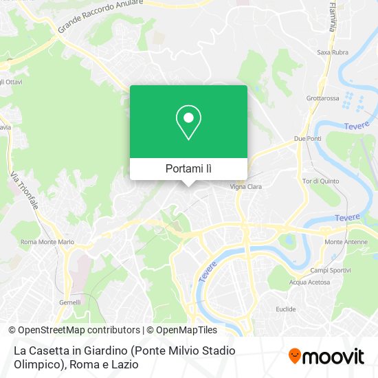 Mappa La Casetta in Giardino (Ponte Milvio Stadio Olimpico)