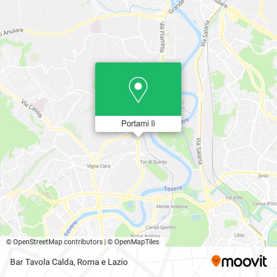 Mappa Bar Tavola Calda