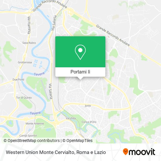 Mappa Western Union Monte Cervialto