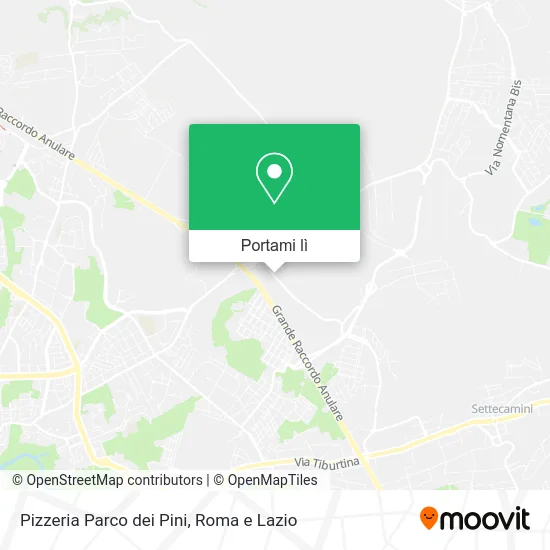 Mappa Pizzeria Parco dei Pini