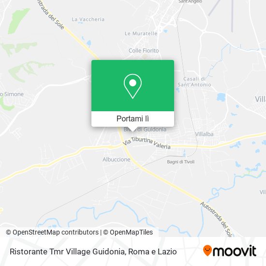 Mappa Ristorante Tmr Village Guidonia