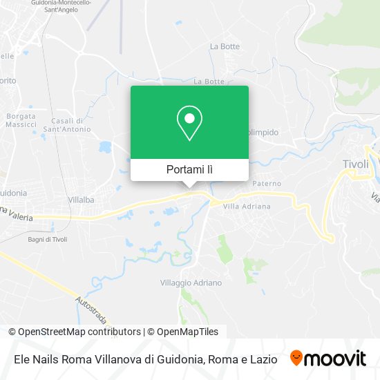 Mappa Ele Nails Roma Villanova di Guidonia