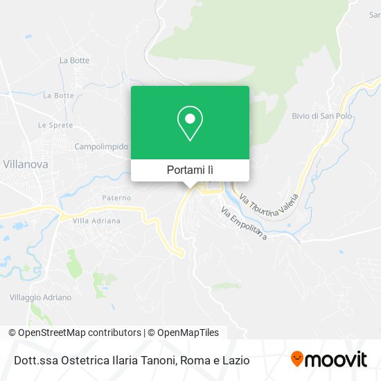 Mappa Dott.ssa Ostetrica Ilaria Tanoni