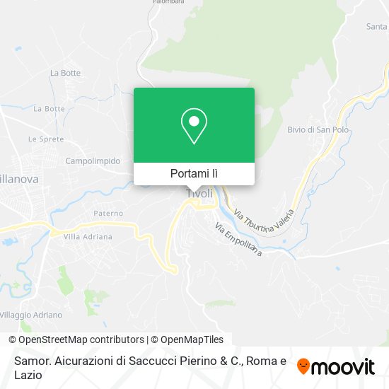 Mappa Samor. Aicurazioni di Saccucci Pierino & C.