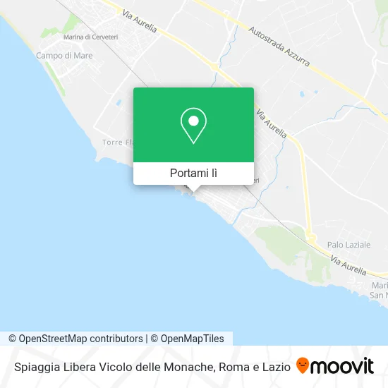 Mappa Spiaggia Libera Vicolo delle Monache