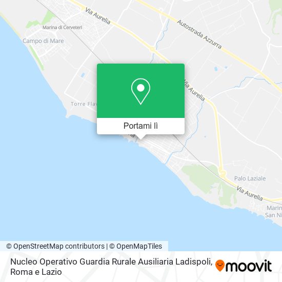 Mappa Nucleo Operativo Guardia Rurale Ausiliaria Ladispoli