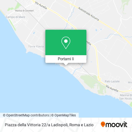 Mappa Piazza della Vittoria 22 / a Ladispoli