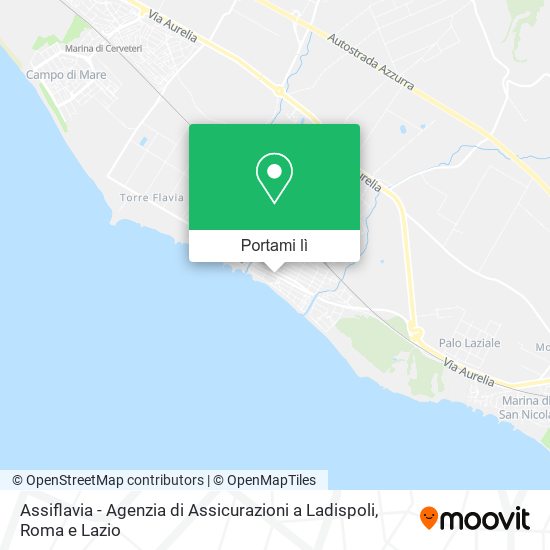 Mappa Assiflavia - Agenzia di Assicurazioni a Ladispoli